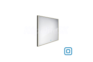 Nimco kúpeľňové LED podsvietené zrkadlo 600x600 mm 30 W s dotykovým senzorom,Čierny rám
