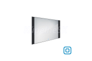 Nimco kúpeľňové LED podsvietené zrkadlo 1000x600 mm 27 W s dotykovým senzorom,Čierny rám