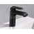 RAVAK FLAT umývadlová batéria bez odtoku, Čierna+Cleaner Chrome