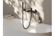 RAVAK PURI vaňová nástenná batéria 150 mm,Čierna+Cleaner Chrome