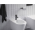 RAVAK PURI bidetová stojánková batéria s výpusťou click-clack Čierna+Cleaner Chrome