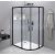 Gelco SIGMA SIMPLY BLACK štvťkruhový sprchový kút 100x80 cm sklo Číre R550 Posuvné dvere