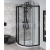 Gelco SIGMA SIMPLY BLACK štvťkruhový sprchový kút 90x90 cm sklo Číre R550 Posuvné dvere
