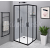 Gelco SIGMA SIMPLY BLACK štvorcový sprchový kút 80x80 cm,rohový vstup,sklo Číre,Posuv.dv G