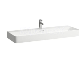 Laufen VAL umývadlo 120x42 cm bez otvoru pre batériu,bez prepadu,Biela