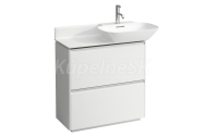Laufen BASE skrinka pod umývadlo 77x35x78 cm,2 zásuvky,úchyt elox. Hliník,Biela Matná