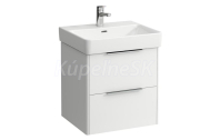 Laufen BASE skrinka pod umývadlo 52x53,1x43,8 cm,2 zásuvky,Biela Lesklá