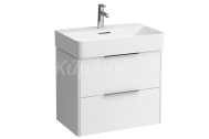 Laufen BASE skrinka pod umývadlo 63,5x52,7x39,1 cm,2 zásuvky,Biela Lesklá