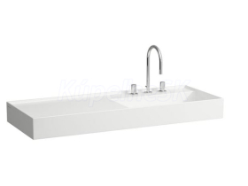 Laufen Kartell umývadlo 120x46x18,5 cm,bez otvoru pre batériu,bez prepadu,Biela