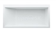 Laufen Kartell voľne stojaca vaňa 170x86 cm,pravá,osvet.pre prepad,click-clack odpad,Biela