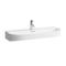 Laufen SONAR umývadlo 100x42 cm,1 otvor pre batériu uprostred,brúsená spodná časť,Biela