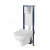 Cersanit B622 TechLine Podomiet SET+WC Street FUSION CleanO+sedadlo SLIM+tlačítko chr.lesk