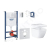 Grohe Solido set predsten.inštal.klozet Euro Ceramic+doska SC+tlač.Skate Cosmop.Chróm/Biel