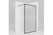 Aquaform Fuji WALK-IN sprchová stena 100x200cm,sklo Číre,profil Čierny mat.Rámový + vzpera
