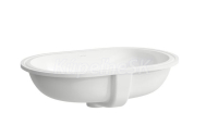 Laufen SAVOY oválne vstavané umývadlo 51x31cm,bez otvoru pre bat,brúsená spod.časť,Biela