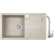 Laveo Set BARBADOS 76 kuchynský granitový drez 76x44 cm + batéria Granit 8 Béžová