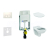 Geberit SET kombifix 110.100.00.1+záv.WC Quarzo/Alpha so sedát,tlač. DELTA 50 Alpská Biela