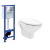 Cersanit K97-281 HI-TEC Set duofix+WC závesné OLIMPIA +sedátko SoftClose duroplast, Biela