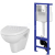 Cersanit S701-043 HI-TEC Set duofix+WC závesné PARVA+sedátko SoftClose, EasyOff, duropl