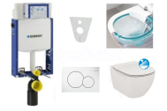 Geberit SET Kombifix 110.302.00.5 +WCzávesné Id.Standard TESI Rimless+sedSC +Sigma01 Biele