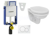 Geberit SET Kombifix 110.302.00.5 +WCzávesné Id.Standard QUARZO+sedátko +Sigma01 Biele