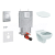 Grohe SET Kombifix 38643001+WCzávesné IdealStand.QUARZO+sedSCE131801+ScateCosmo Chróm+podl