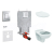 Grohe SET Kombifix 38643001 +WCzávesné Ideal Stand.QUARZO +sed.termopl +ScateCosmo Chróm