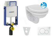 Geberit SET Kombifix 110.302.00.5 +WCzávesné Id.Standard QUARZO+sedátSC +Sigma01 Biele