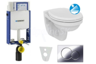 Geberit SET Kombifix 110.302.00.5 +WCzávesné Id.Standard QUARZO+sedátSC +Sigma01 ChrLesk