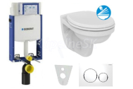 Geberit SET Kombifix 110.302.00.5 +WCzávesné Id.Standard QUARZO+sedátSC +Sigma20 Biela/Chr