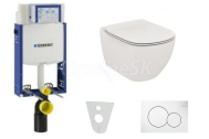 Geberit SET Kombifix 110.302.00.5 +WCzávesné Id.Standard TESI +sedátko +Sigma01 Biele