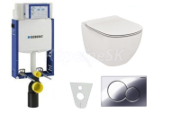 Geberit SET Kombifix 110.302.00.5 +WCzávesné Id.Standard TESI +sedátko +Sigma01 ChrLesk