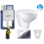 Geberit SET Kombifix 110.302.00.5 +WCzávesné BAU CERAMIC Rimless +sedSC+ Sigma01 ChrómLesk