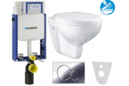 Geberit SET Kombifix 110.302.00.5 +WCzávesné BAU CERAMIC Rimless +sedSC+ Sigma01 ChrómLesk