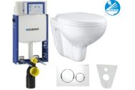 Geberit SET Kombifix 110.302.00.5 +WCzávesné BAU CERAMIC Rimless +sedSC+ Sigma20 Biela/Chr