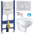 Geberit SET Duofix BasicDELTA 111.153.00.1+WCzávesné BAU CERAMIC Rimless+sedSC+Delta20Biel