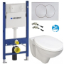 Geberit SET Duofix BasicDELTA 111.153.00.1+WCzávesné Sapho TAURUS+WC sedSC+Delta20Biela