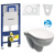 Geberit SET Duofix 111.300.00.5 +WCzávesné Kolo Selnova Oblé Rimless +sedSC+Sigma01 Biela