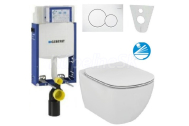 Geberit SET Kombifix 110.302.00.5 +WCzávesné Id.Stand TESI Rimless+sedSC+Sigma01 Biela