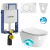 Geberit SET Kombifix 110.302.00.5 +WCzávesné Sapho PURA Swirlflush+sedátkoSC+Sigma01 Biela