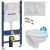 Geberit SET Duofix BasicDELTA 111.153.00.1+WCzávesné Id.Stan.QUARZO+WC sedSC+Delta20 Biela