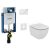 Geberit SET Kombifix 110.302.00.5 +WCzávesné Id.Stand. TESI Aquablade+sedSC +Sigma01 Biele