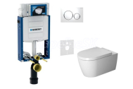 Geberit SET Kombifix 110.302.00.5 +WCzávesné Duravit ME by Starck Riml+sedSC+Sigma20Biel/C