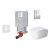 Grohe SET Kombifix 38643 001+WCzávesné Duravit ME by Starck Rimless+sedSC+ScateCosmo Chróm