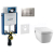 Geberit SET Kombifix 110.302.00.5+ WCzávesné Tece One sprch.Rimless+sedSC+Sigma30 ChrM/Chr