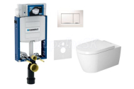 Geberit SET Kombifix 110.302.00.5 +WCzávesné Duravit MEbyStarck Rim+sedSC+Sigma30 Biele/Ch