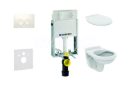 Geberit SET kombifix 110.100.00.1+záv.WC Quarzo/Alpha so sedát,tlač. DELTA 21 Alpská Biela