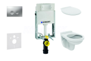 Geberit SET kombifix 110.100.00.1+záv.WC Quarzo/Alpha so sedát,tlač. DELTA 21,matný Chróm