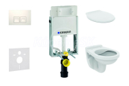 Geberit SET kombifix 110.100.00.1+záv.WC Quarzo/Alpha so sedát,tlač. DELTA 50 Alpská Biela