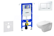 Geberit Set Jadrofix 111.355.00.5+záv.WC Duravit D-Code+sed.SC+tlač.Sigma30 Biela/leskChr